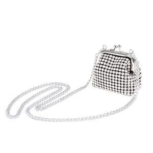 5872 Sparkling Rhinestone Mini Crossbody Bag - Small Evening Clutch Purse